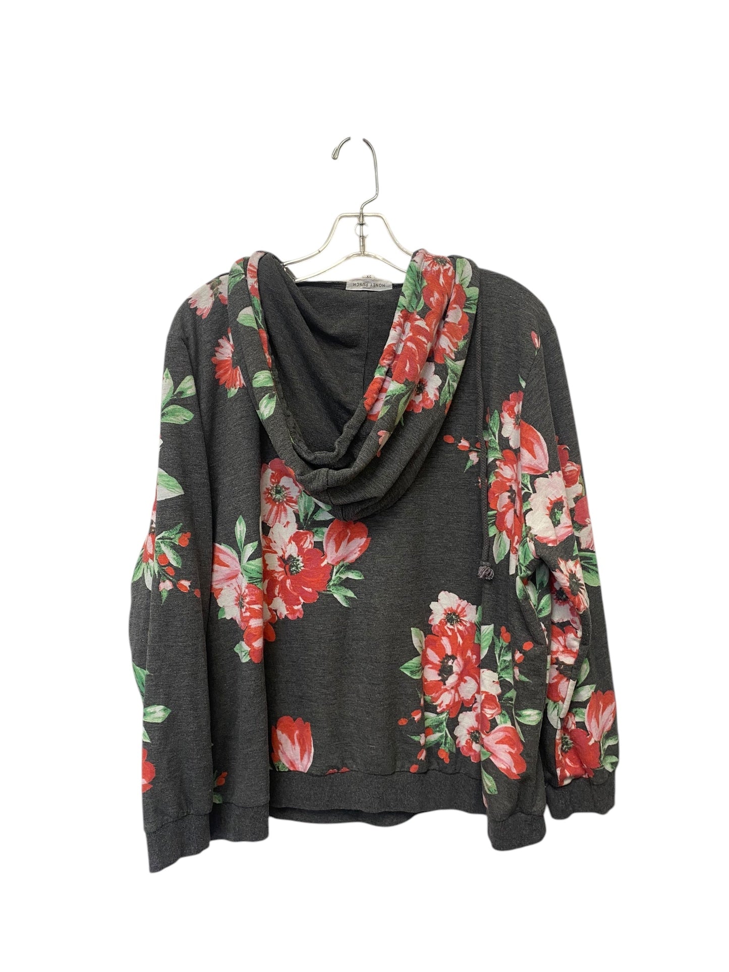 Sweatshirt Hoodie By Honey Punch In Floral Print, Size: 2x