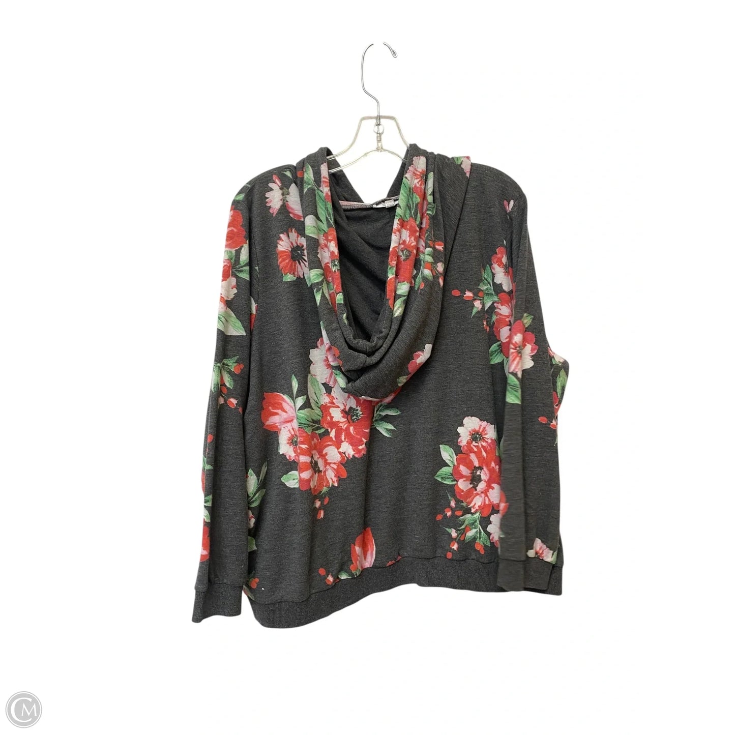 Sweatshirt Hoodie By Honey Punch In Floral Print, Size: 2x