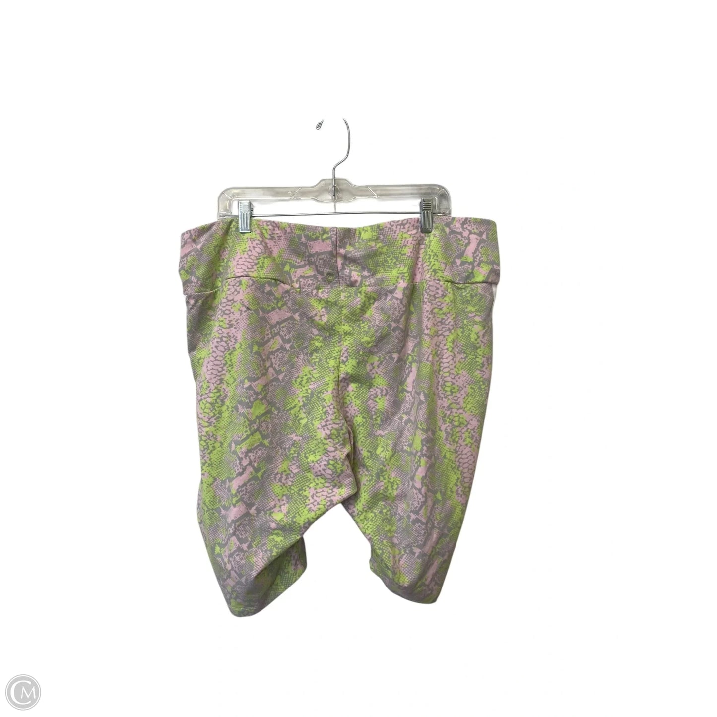 Athletic Shorts By Adidas In Green & Pink, Size: 4x