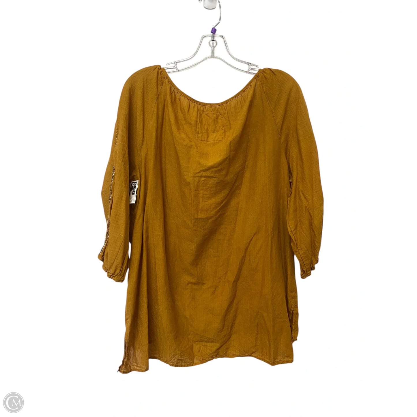 Top Long Sleeve By Johnny Was In Yellow, Size: L