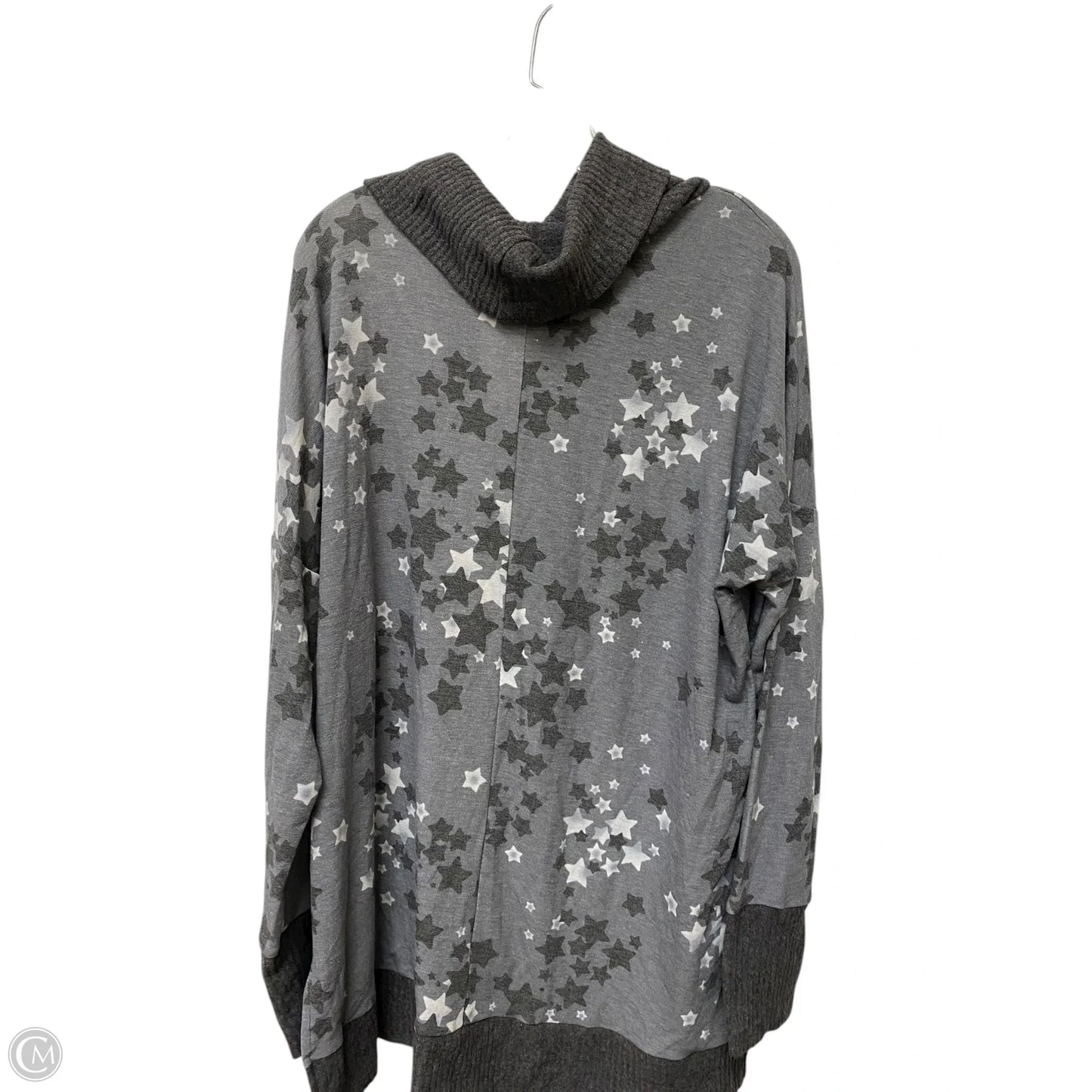 Top Long Sleeve By White Birch In Grey, Size: 1x