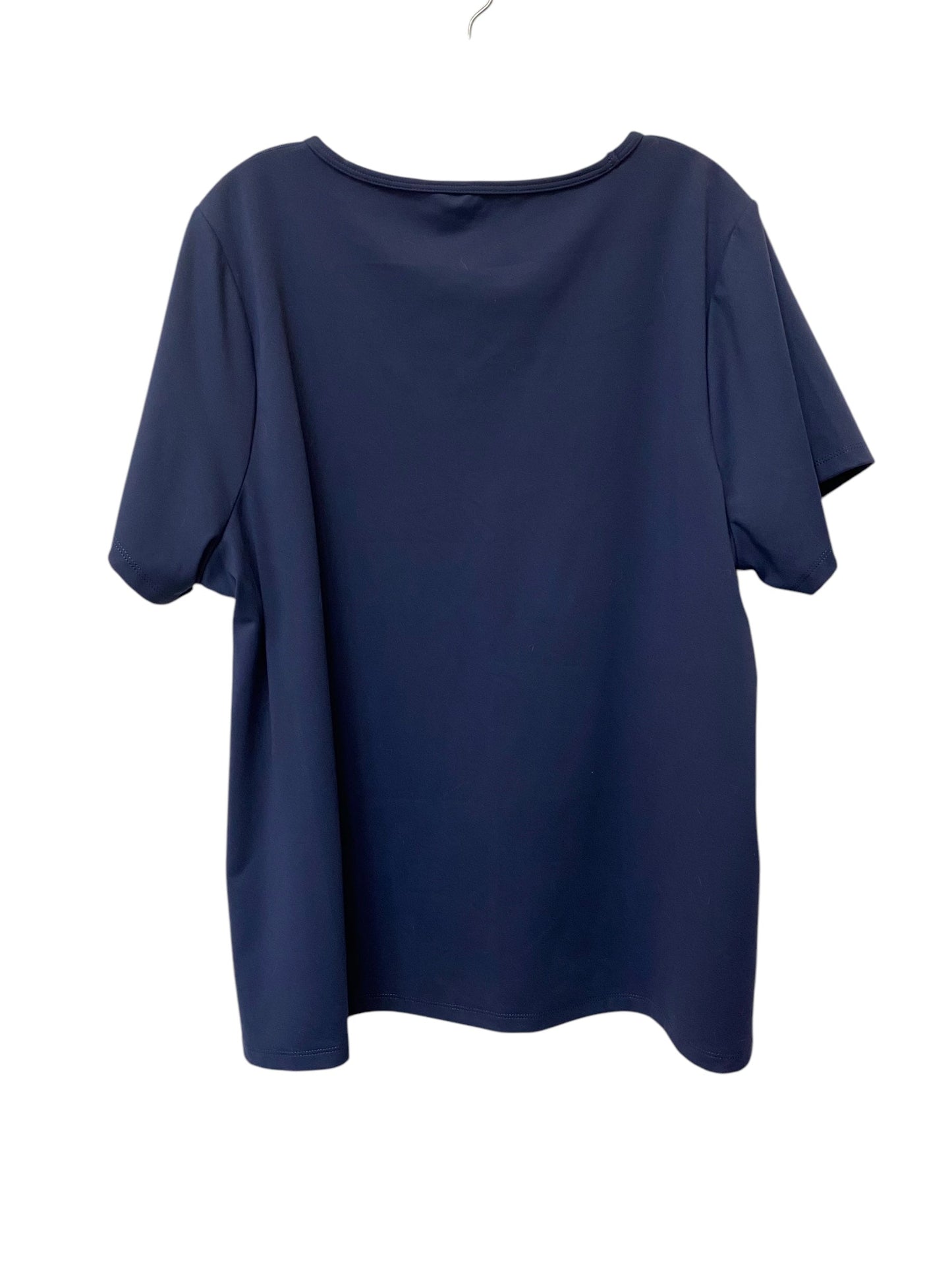 Top Short Sleeve Basic By Livi Active In Blue, Size: 22