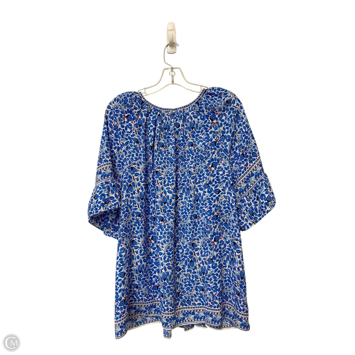 Top Short Sleeve By Max Studio In Blue, Size: 2x