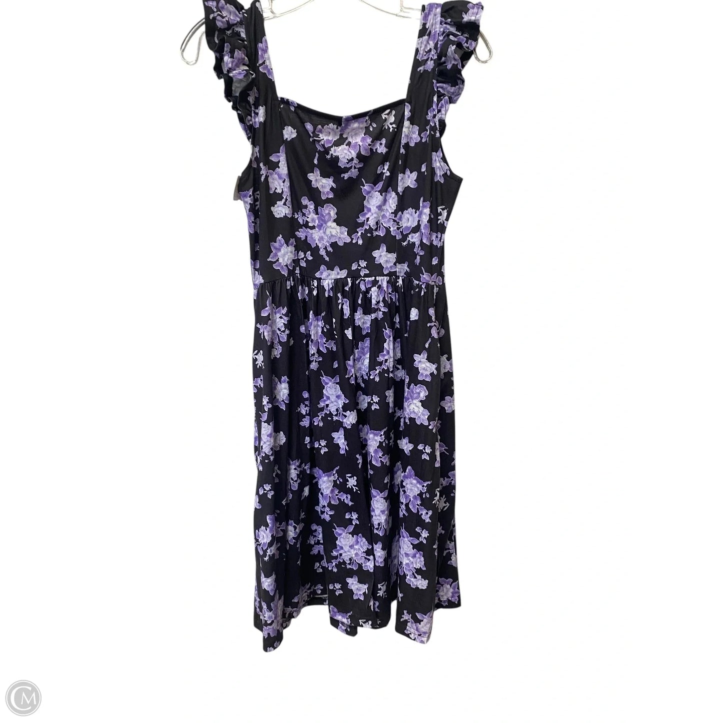 Dress Casual Short By Cmf In Grey & Purple, Size: M