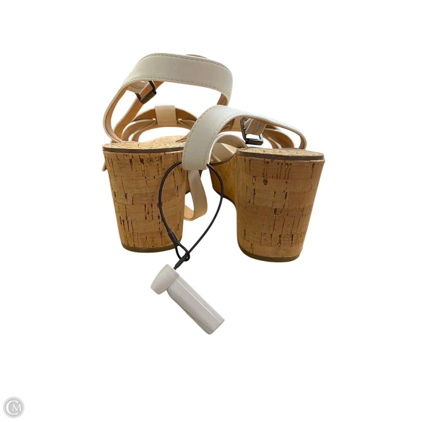 Sandals Heels Wedge By White Mountain In White, Size: 9.5