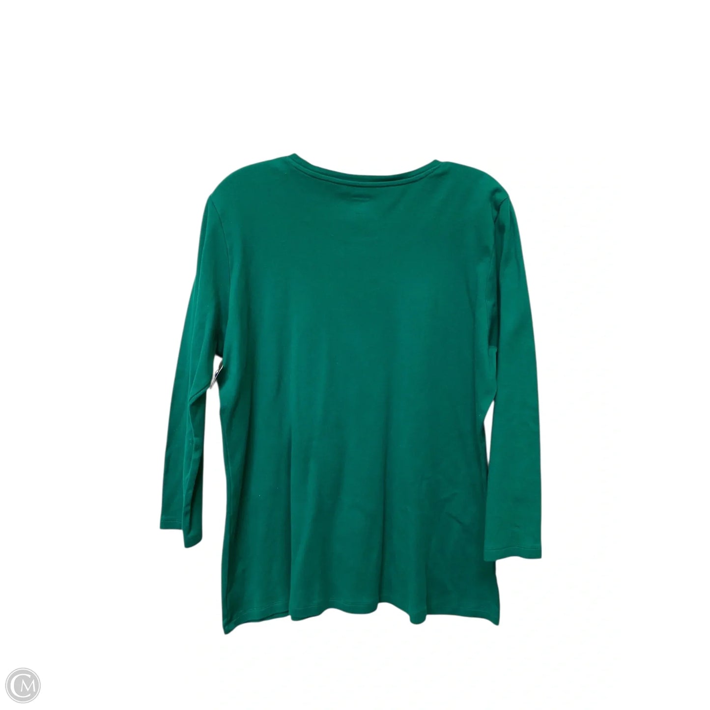 Top Long Sleeve By Kim Rogers In Green, Size: L
