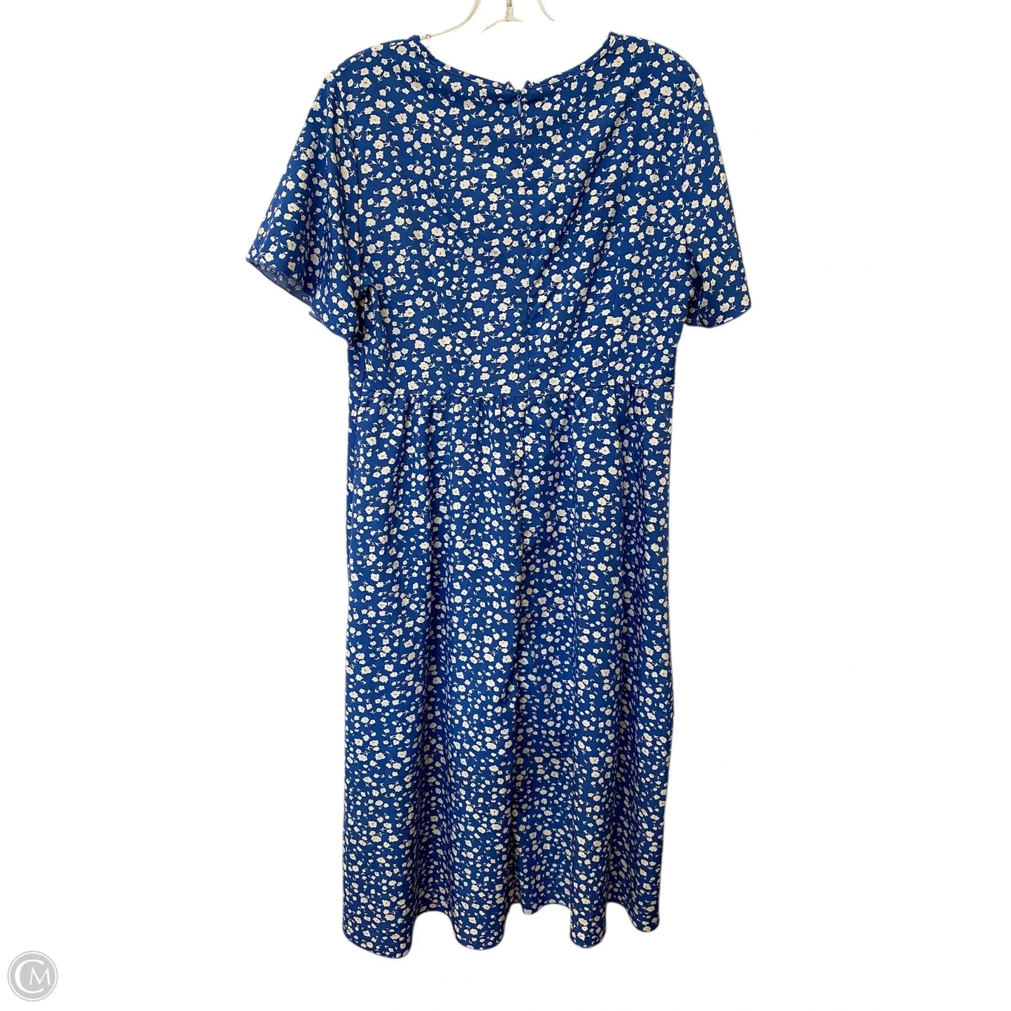 Dress Casual Maxi By Shein In Blue & White, Size: L