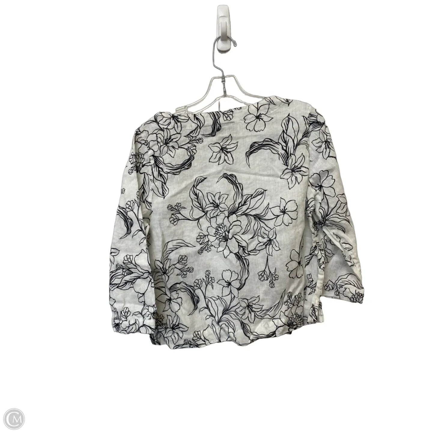 Top Long Sleeve By Tahari In White, Size: S