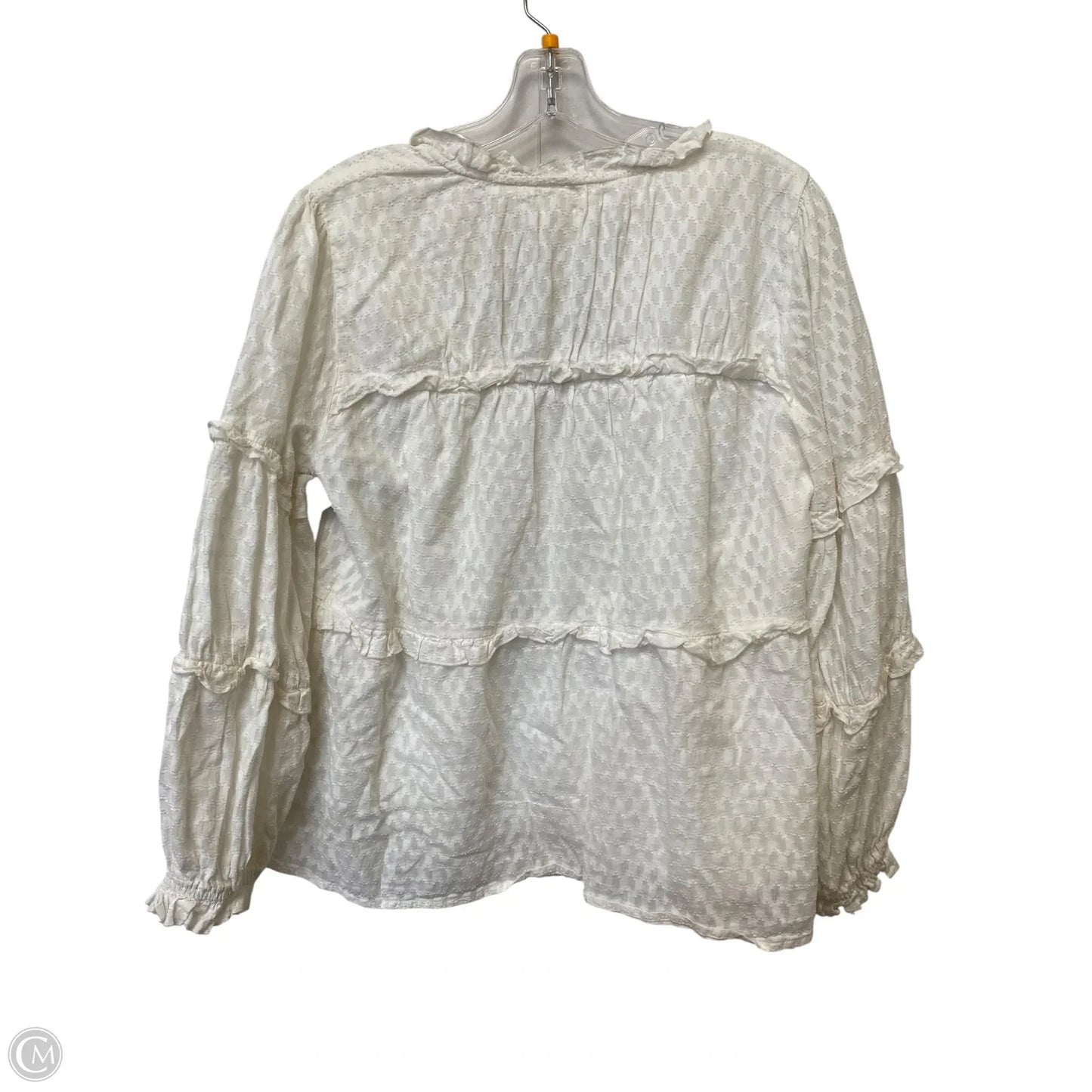 Top Long Sleeve By Maeve In White, Size: M