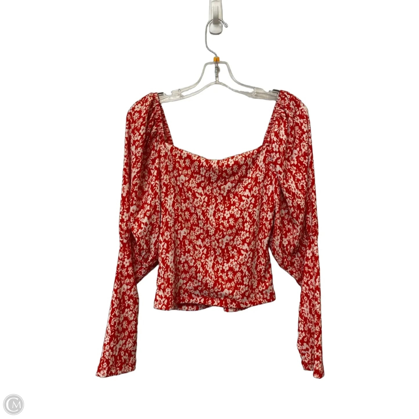 Top Long Sleeve By Anthropologie In Red, Size: M