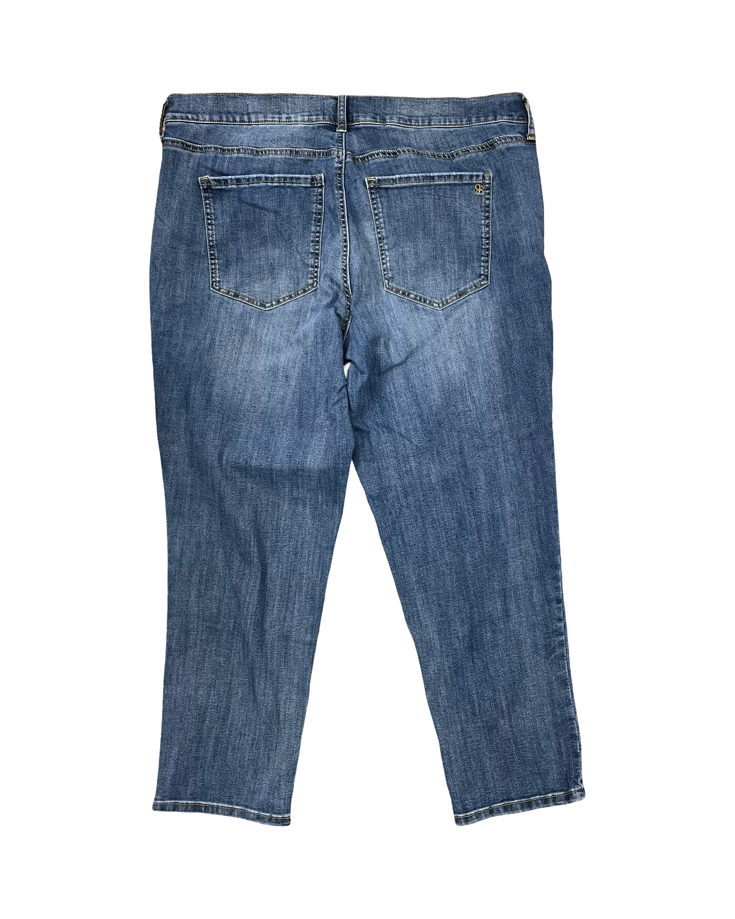 Jeans Cropped By Jessica Simpson In Blue Denim, Size:18