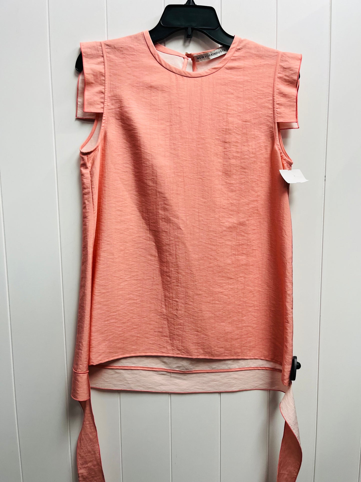Blouse Short Sleeve By new york industrie In Pink, Size: S