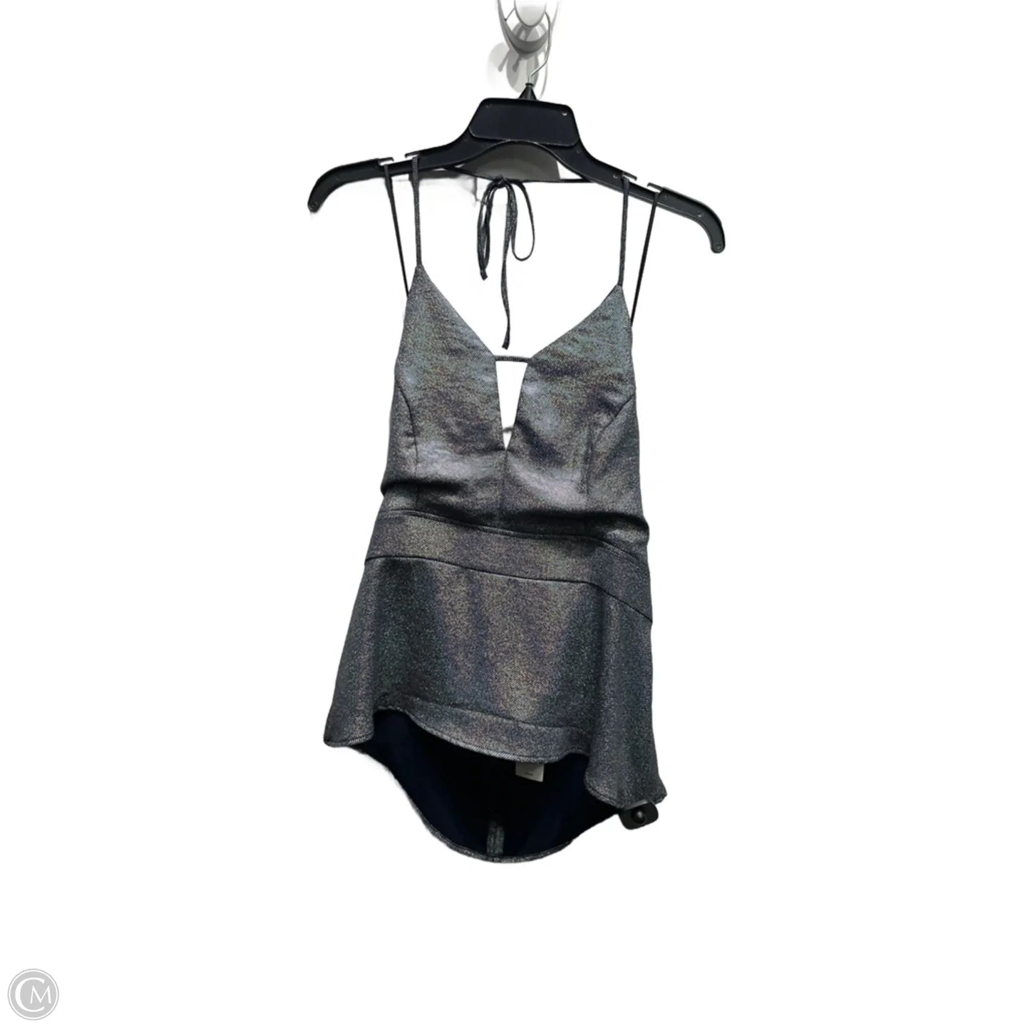 Top Sleeveless By Express In Silver, Size: 12