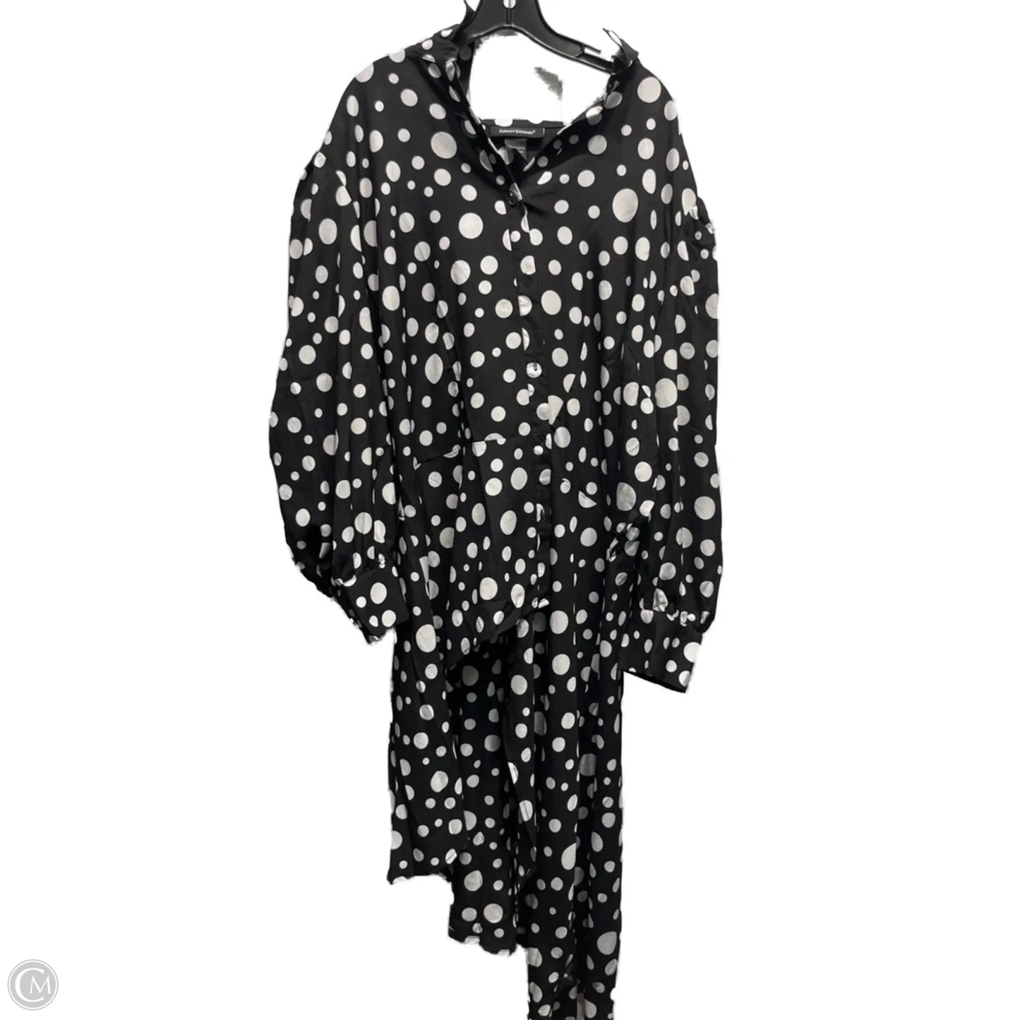 Tunic Long Sleeve By Ashley Stewart In Black & White, Size: 22