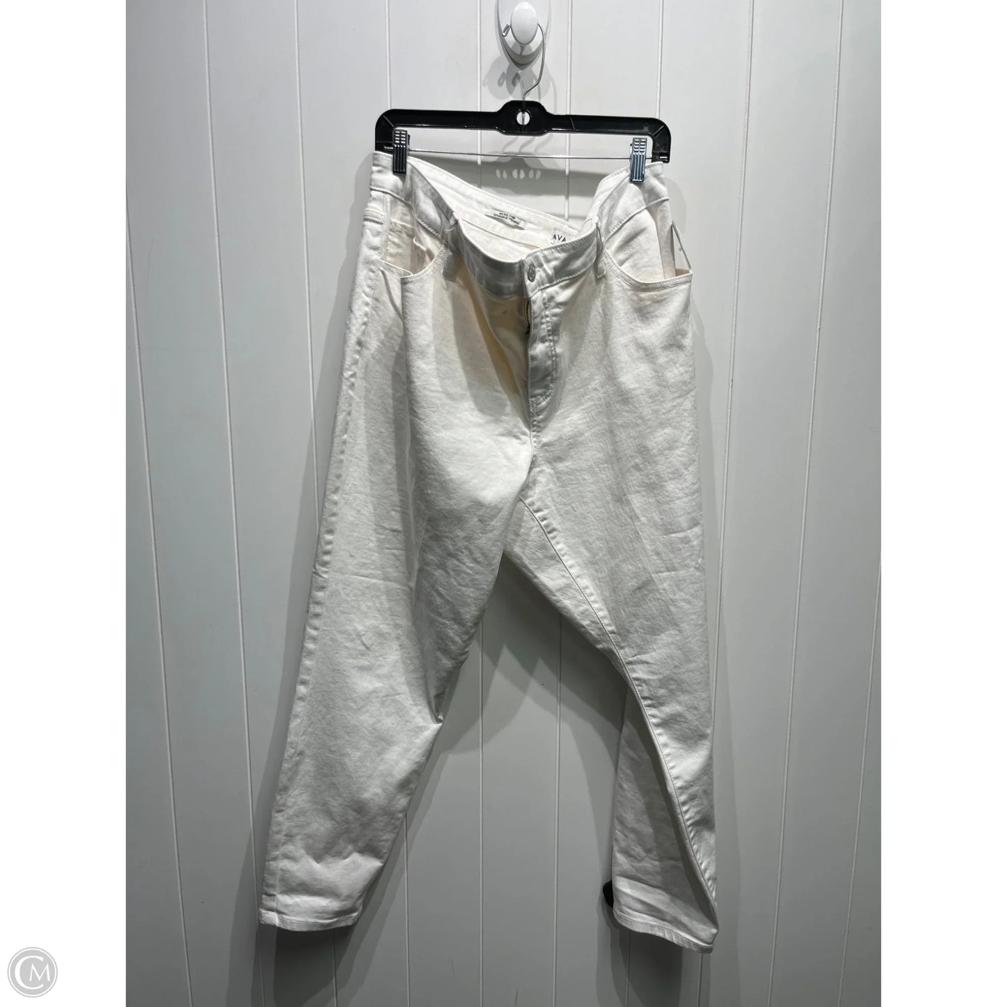 Jeans Skinny By Ava & Viv In White, Size: 20