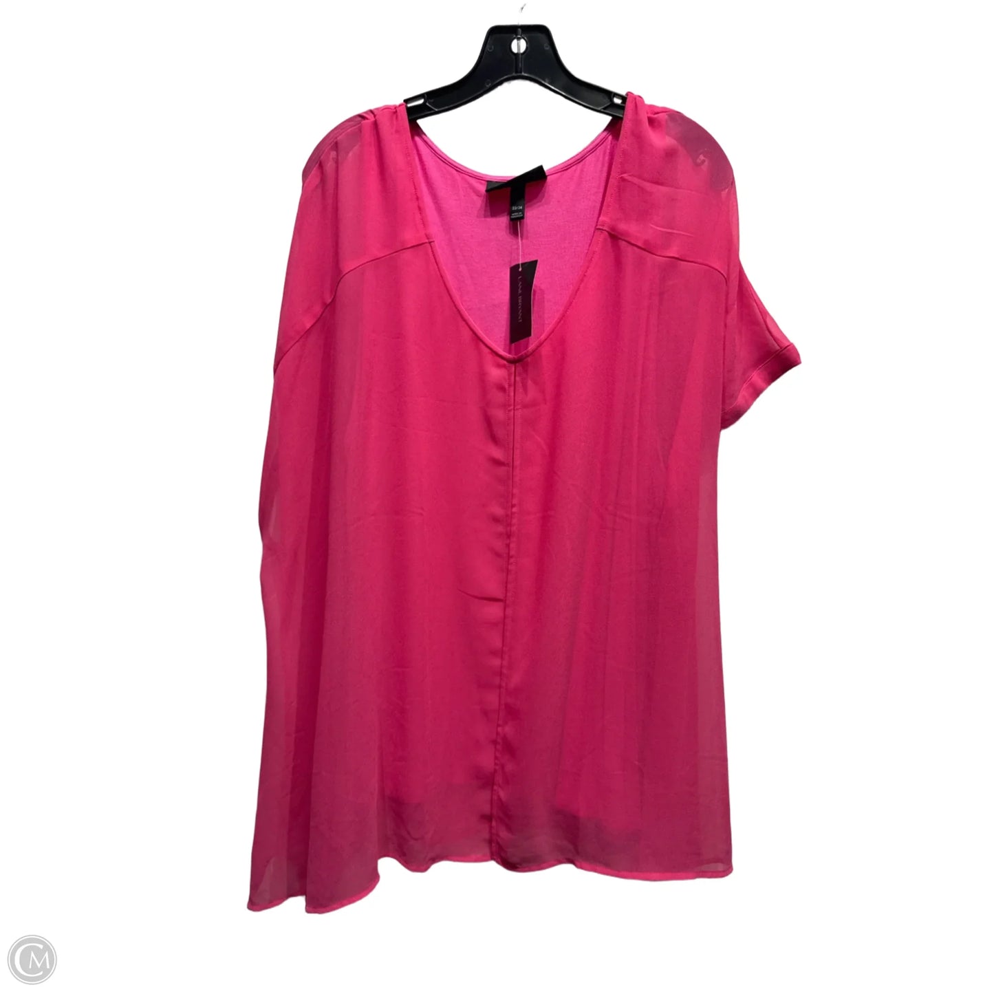 Top Short Sleeve By Lane Bryant In Pink, Size: 22