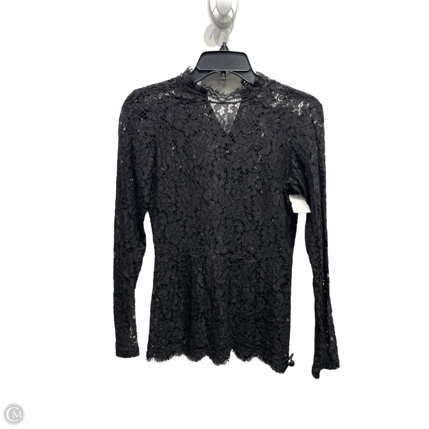 Top Long Sleeve By H&m In Black, Size: Xs