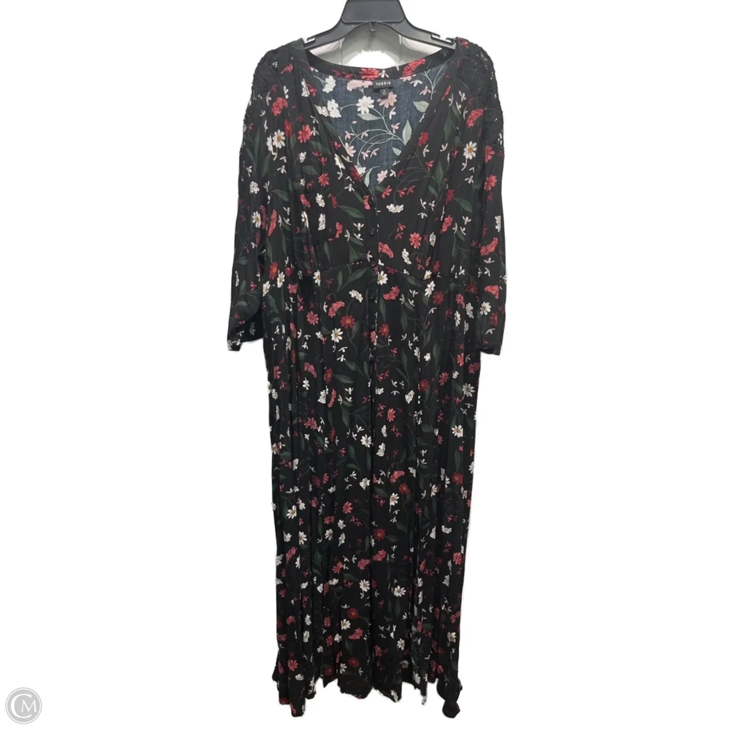 Dress Casual Maxi By Torrid In Black & Red, Size: 4x