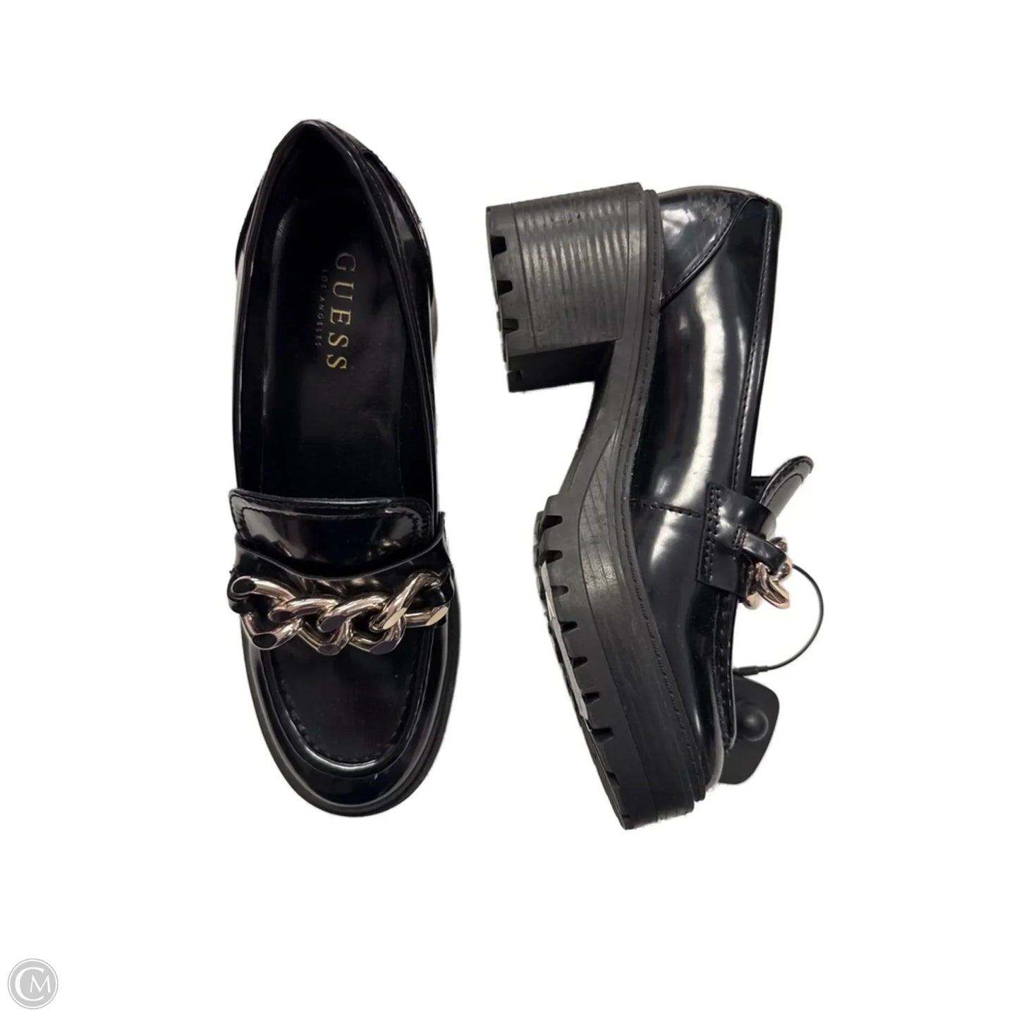 Shoes Heels Block By Guess In Black, Size: 7.5