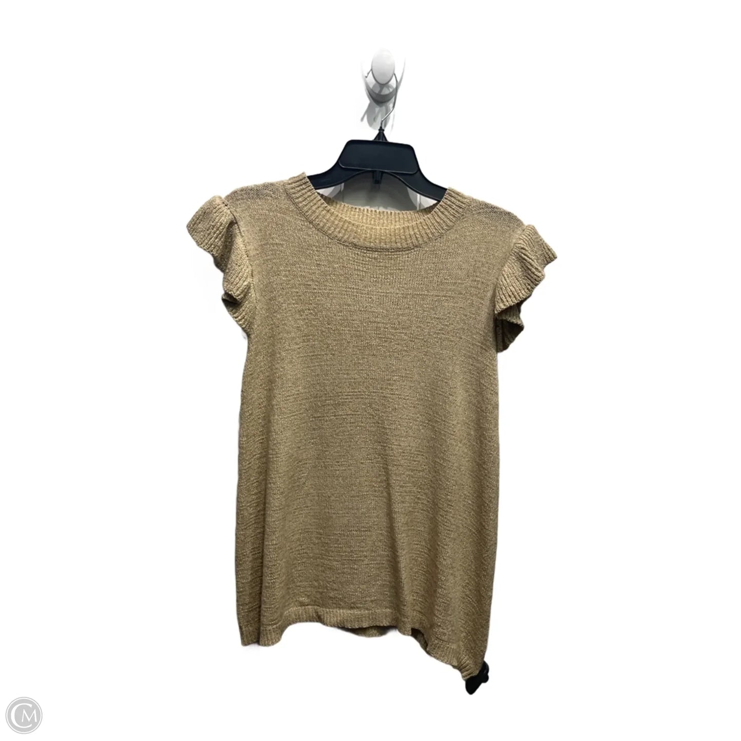 Top Short Sleeve By Jodifl In Tan, Size: S