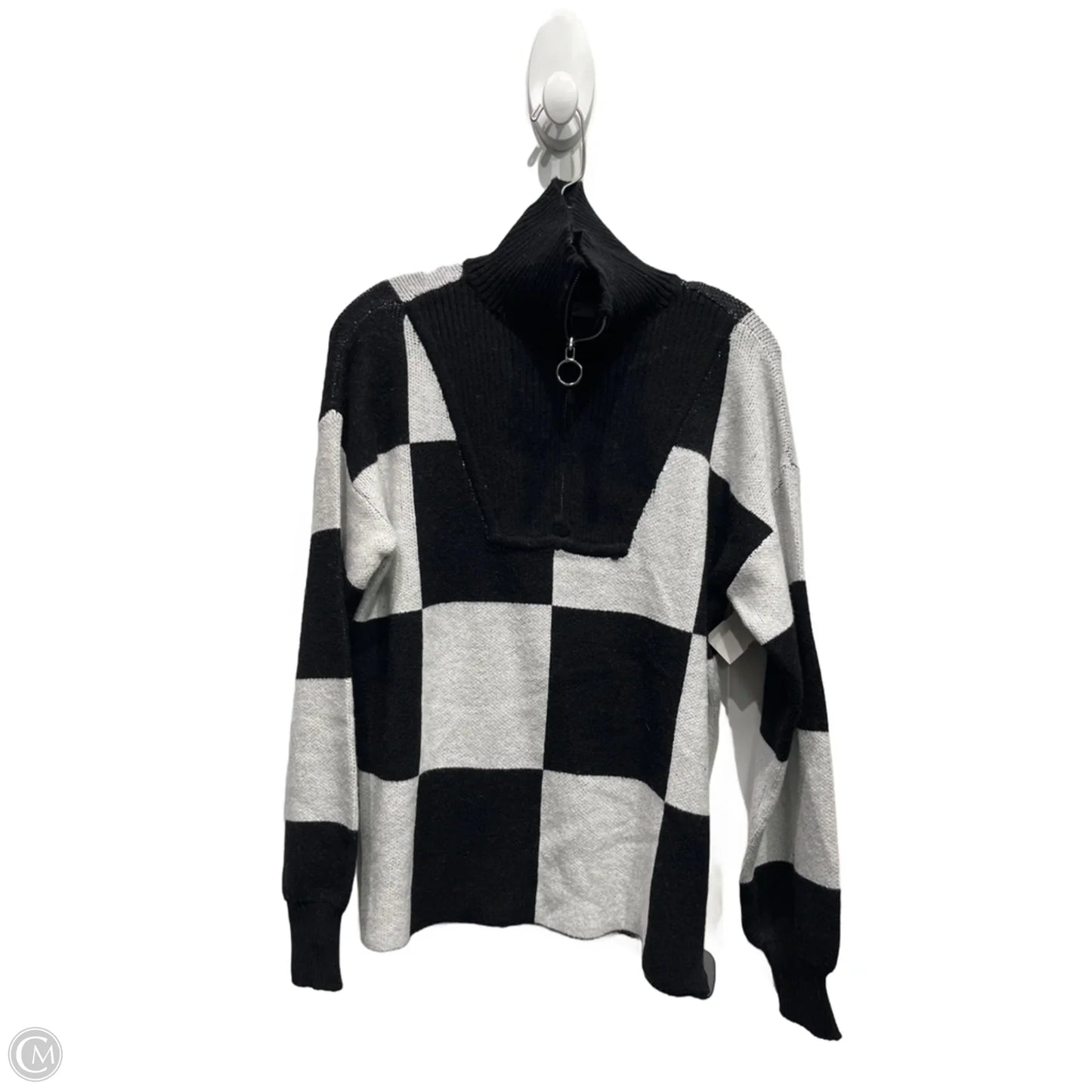 Sweater By Francesca's In Black & White, Size: S