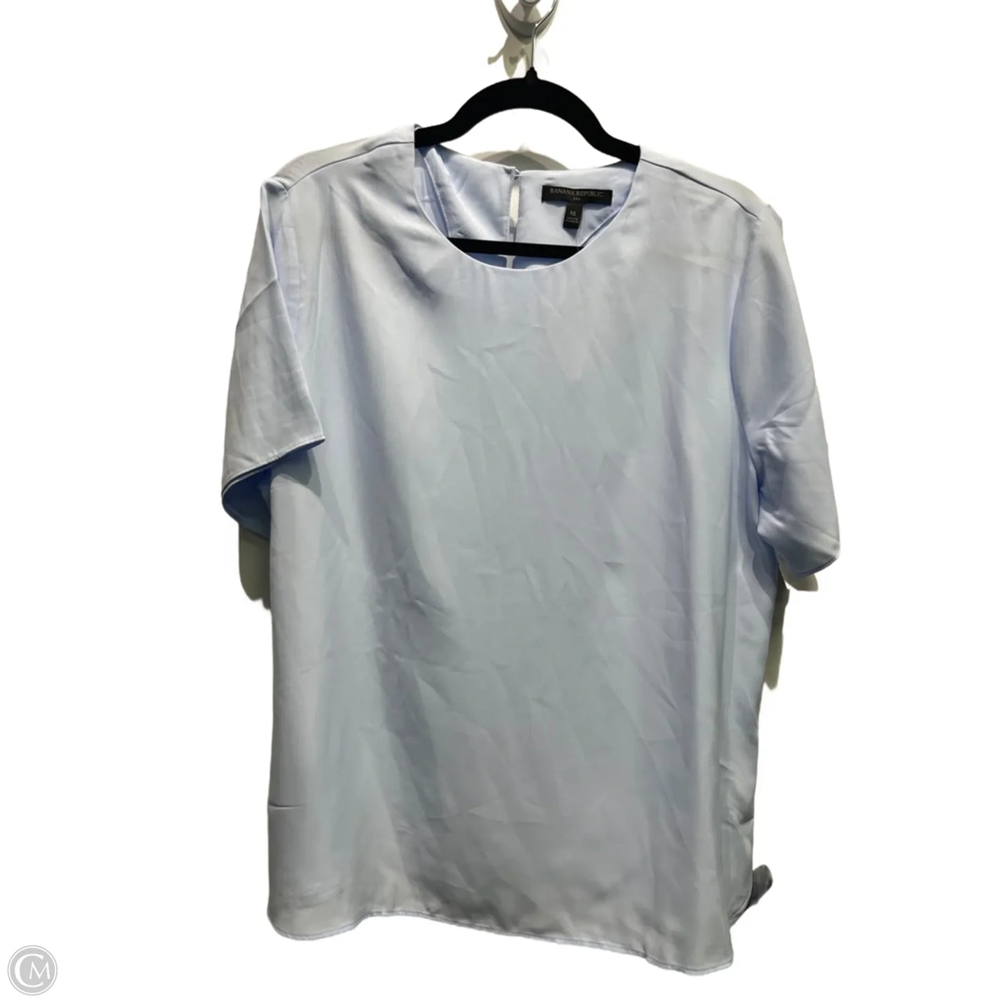 Blouse Short Sleeve By Banana Republic In Blue, Size: Xl