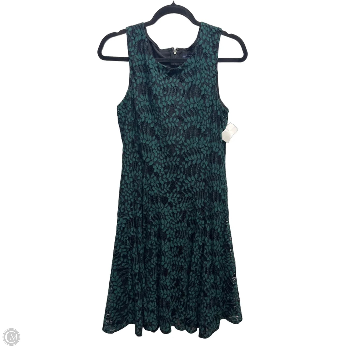 Dress Work By Tommy Hilfiger In Black & Green, Size: 12
