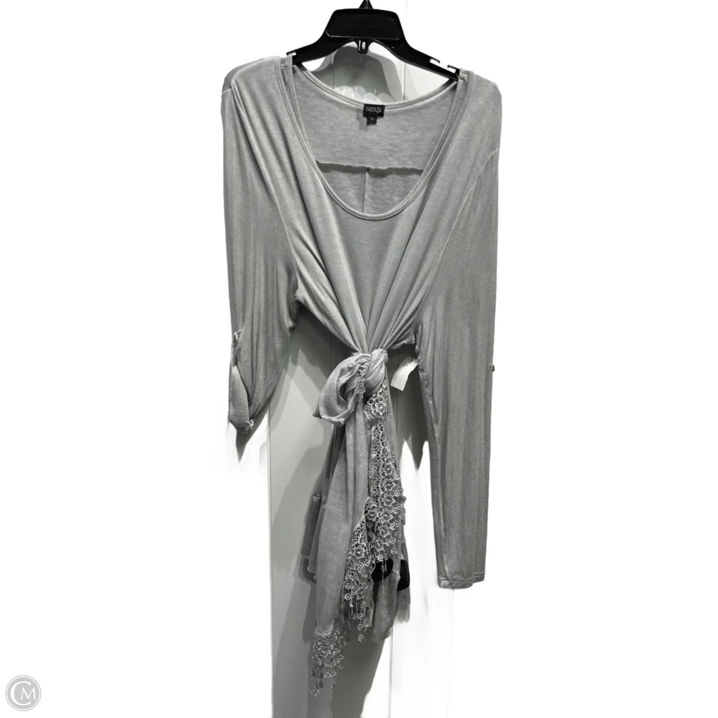 Top 2pc Long Sleeve By Cmc In Grey, Size: Xl