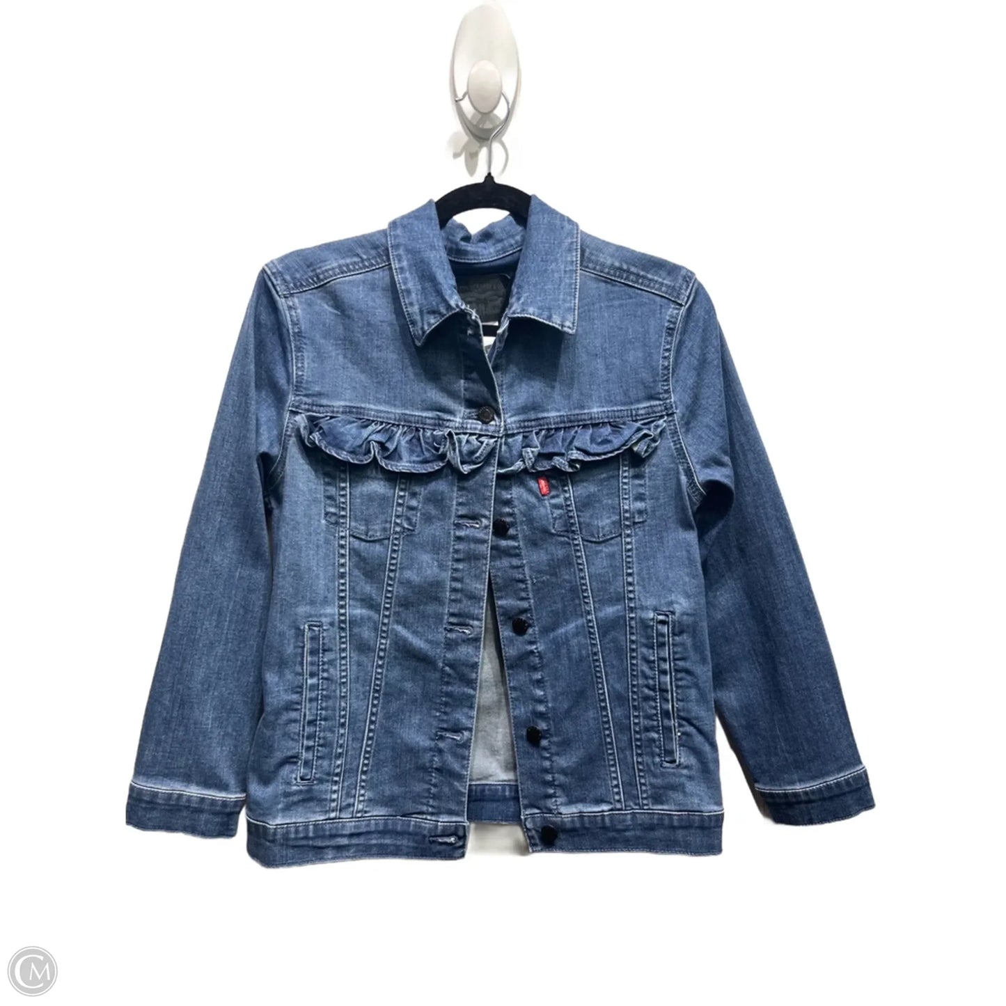 Jacket Denim By Levis In Blue Denim, Size: L