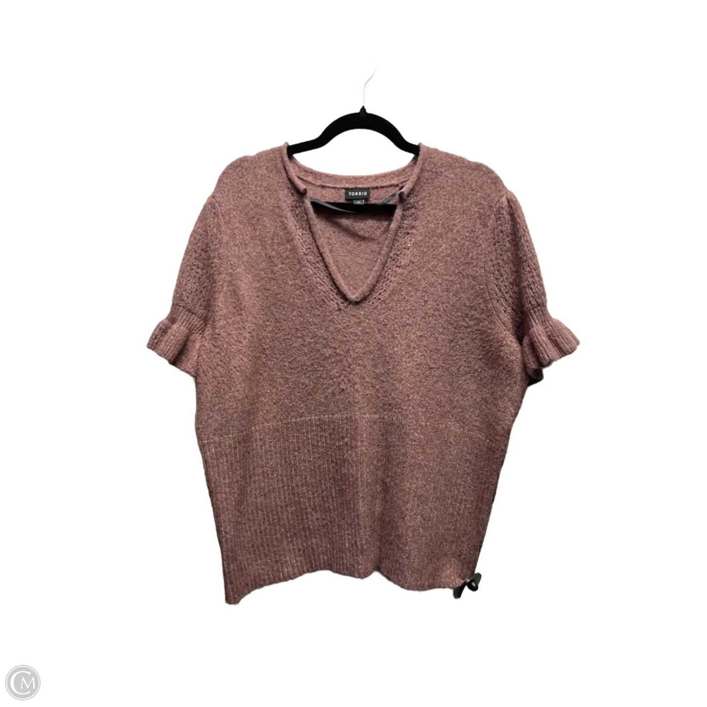 Sweater Short Sleeve By Torrid In Purple, Size: 20