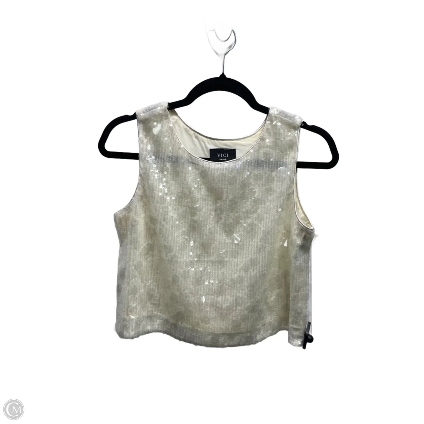 Blouse Sleeveless By Vici In White, Size: S