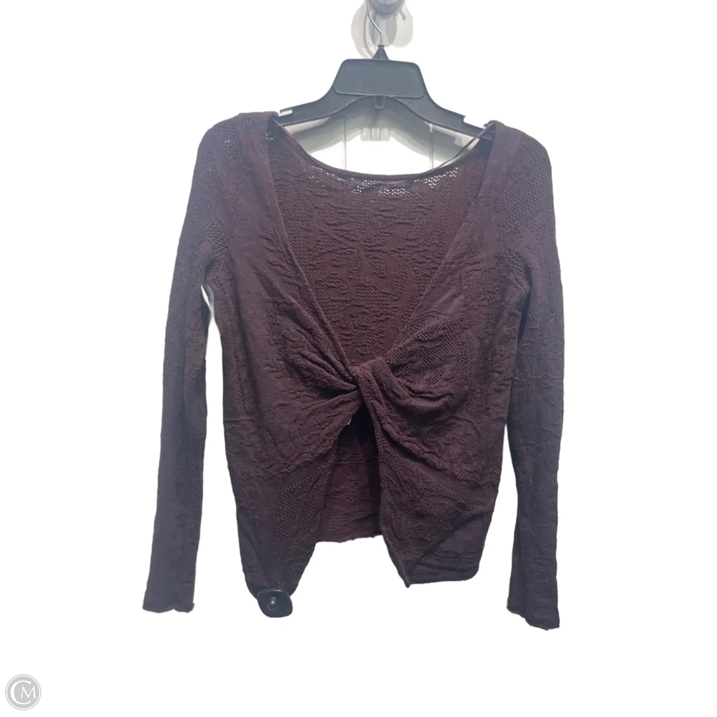 Top Long Sleeve By Free People In Maroon, Size: S