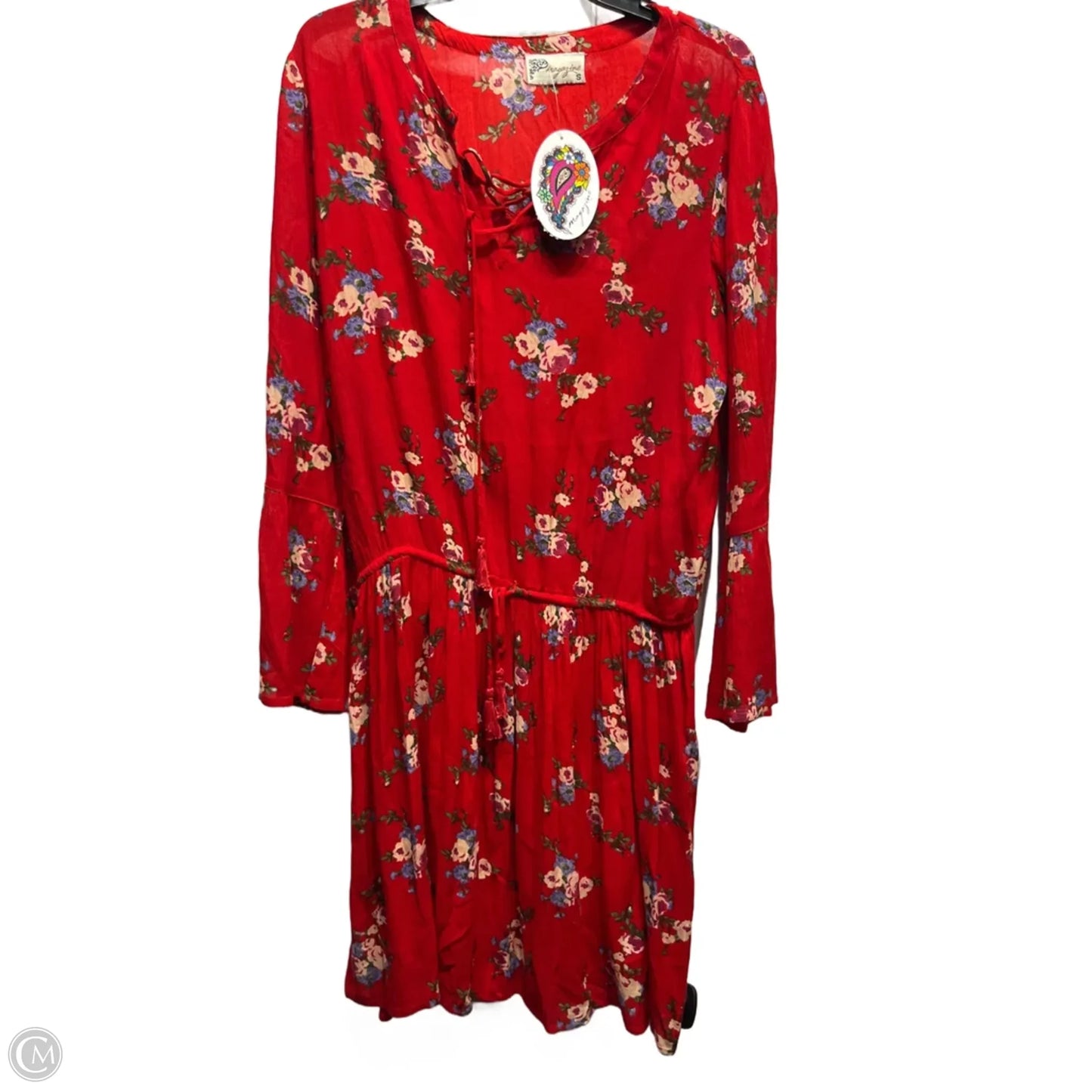 Dress Casual Short By g magazine In Blue & Red, Size: S