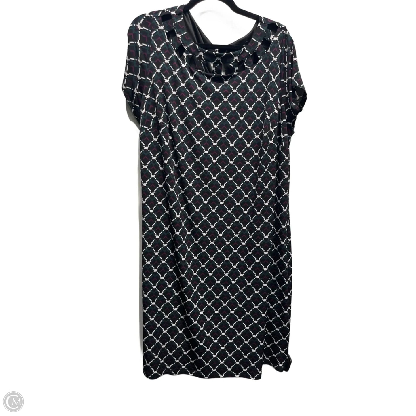 Dress Work By 41 Hawthorn In Black & Purple, Size: 2x