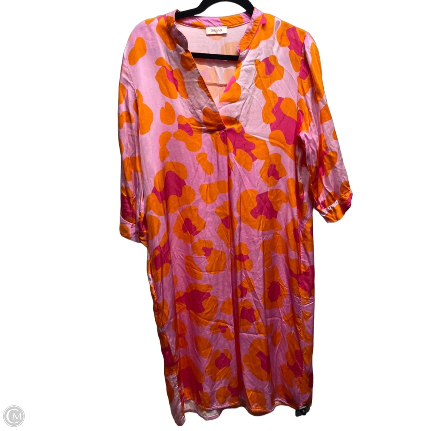 Dress Casual Short By SARAH In Orange & Pink, Size: M