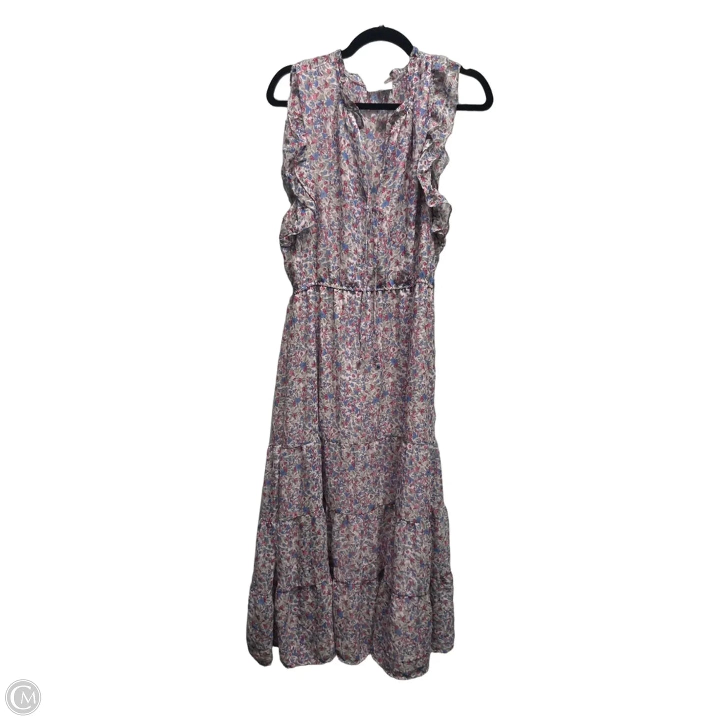 Dress Casual Midi By Bb Dakota In Blue & Pink, Size: L