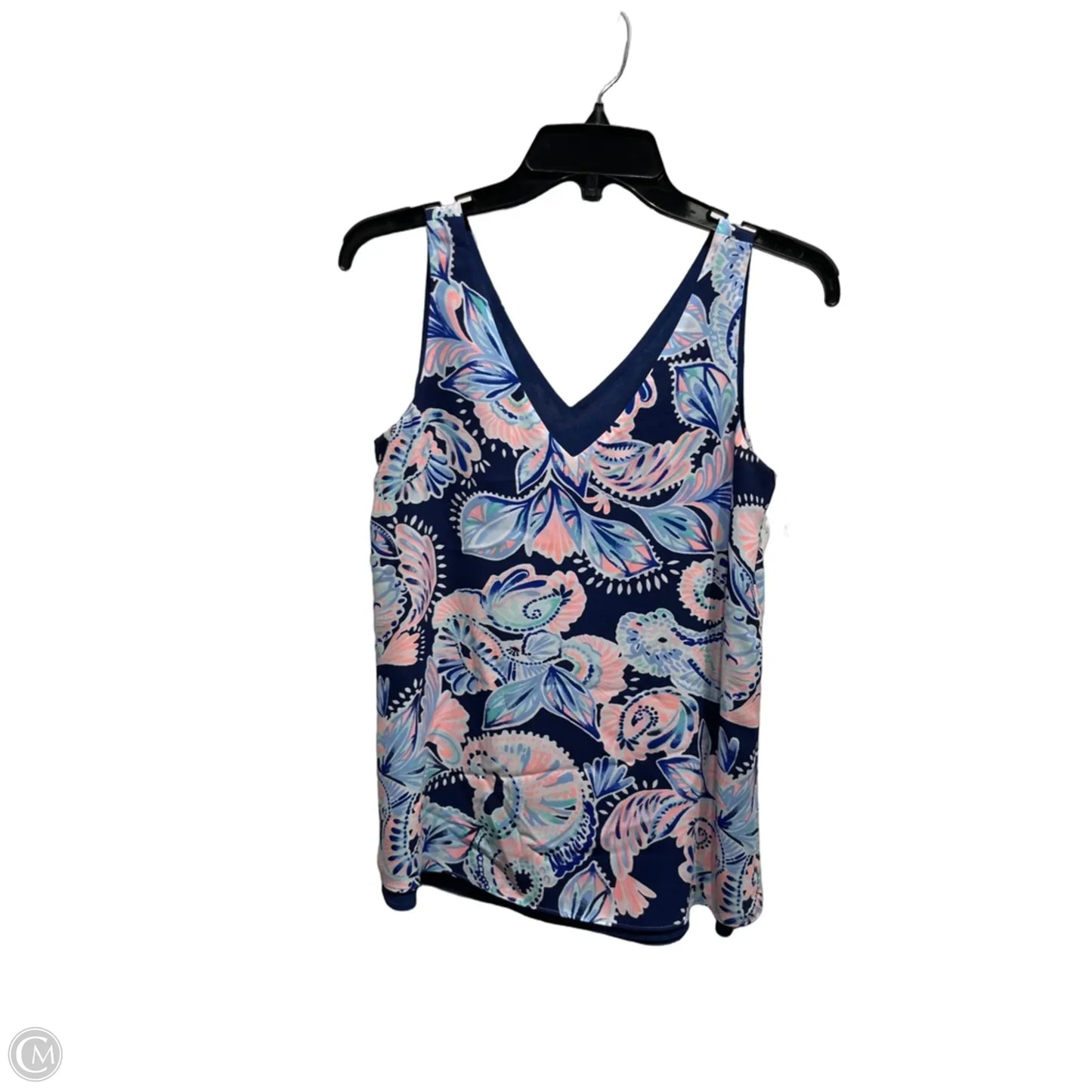 Top Sleeveless Designer By Lilly Pulitzer In Blue & Pink, Size: Xs