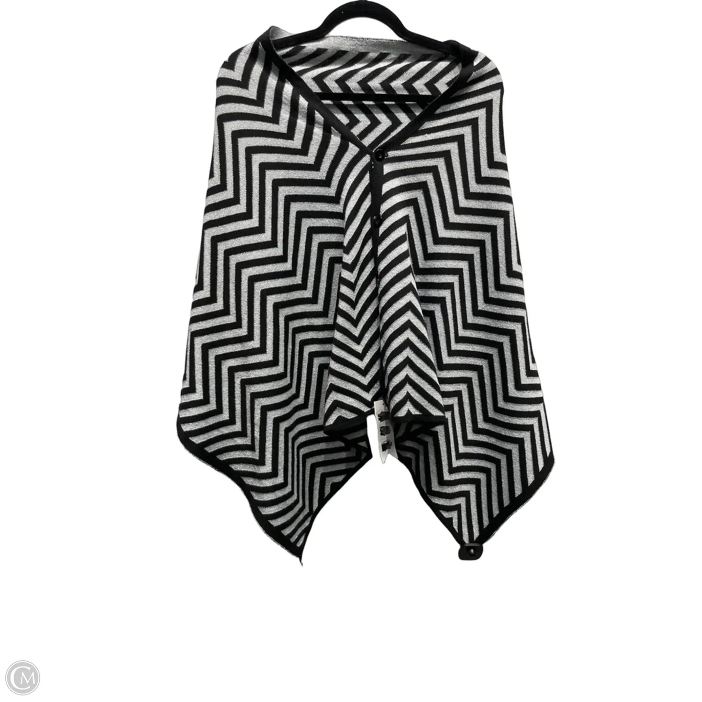 Shawl By cruise club In Black & Silver, Size: Osfm