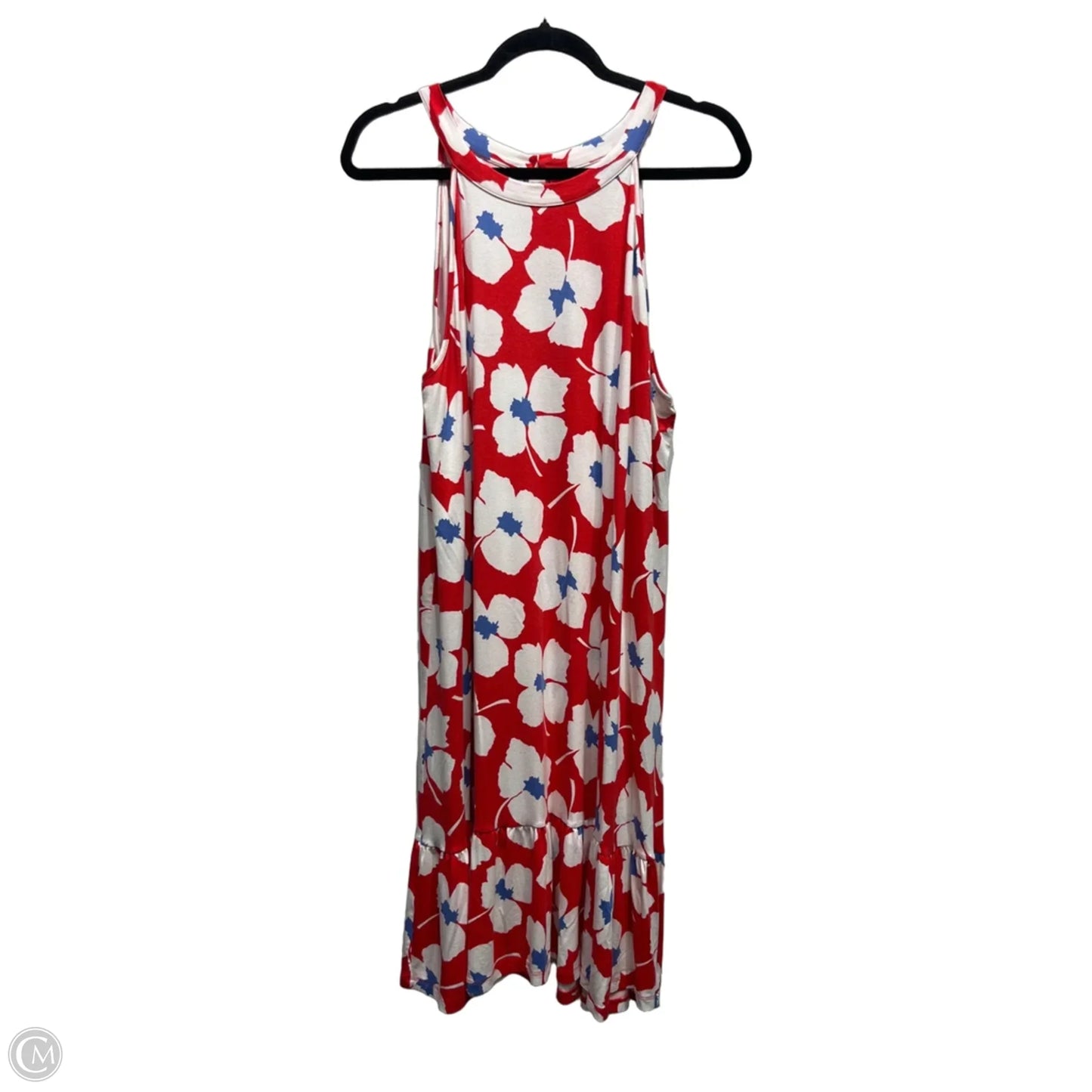 Dress Casual Short By Loft In Blue & Red & White, Size: Xl