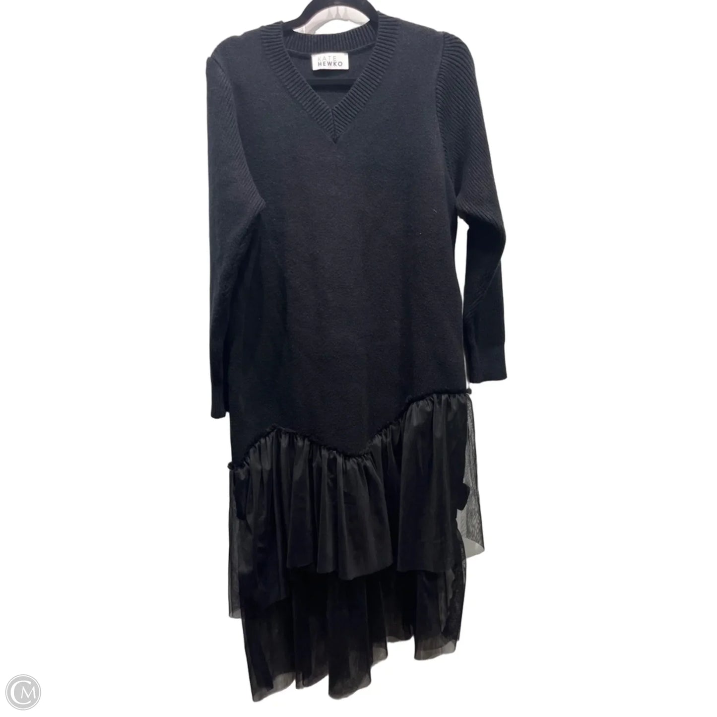 Dress Sweater By KATE HEWKO In Black, Size: Xl