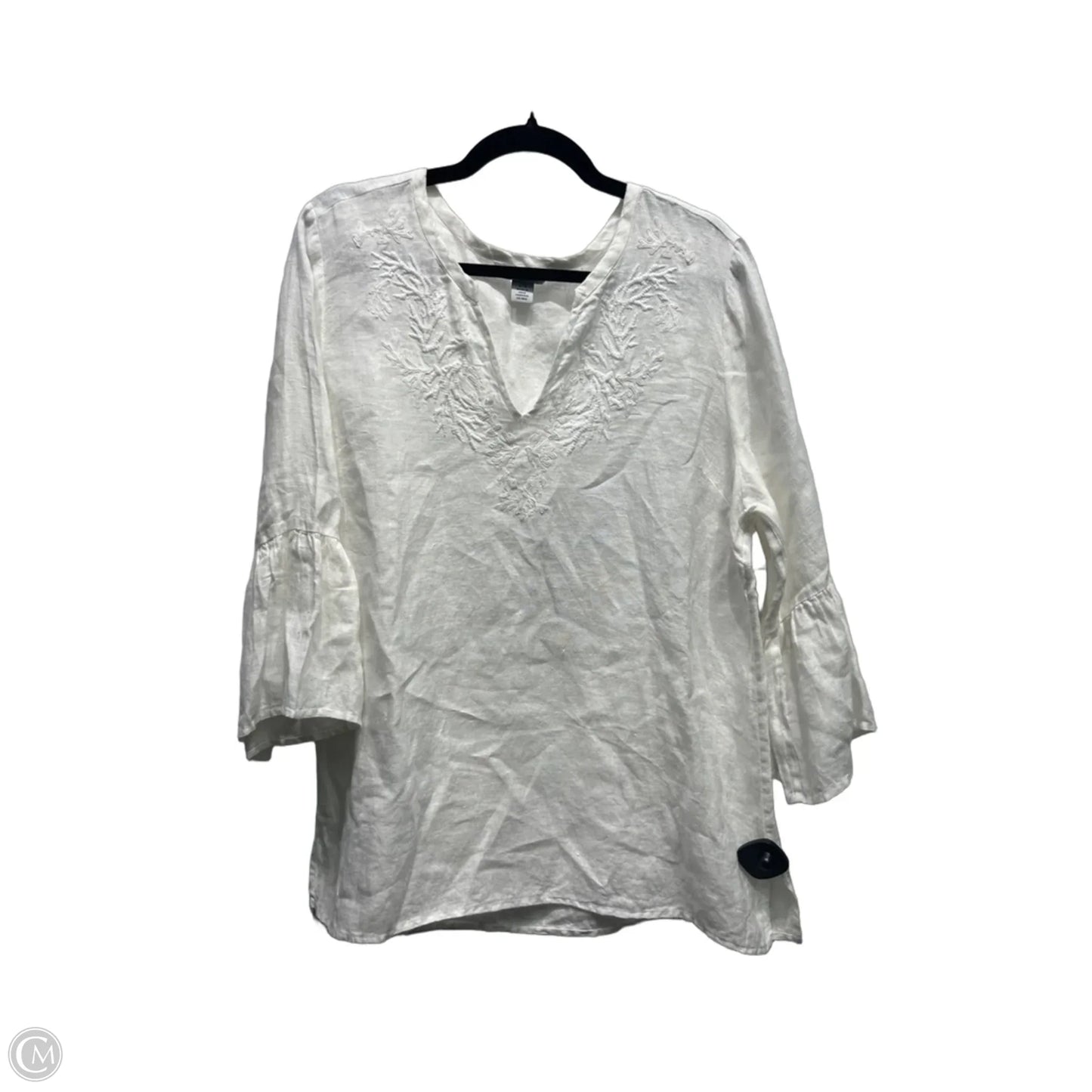Top 3/4 Sleeve By Tommy Bahama In White, Size: L