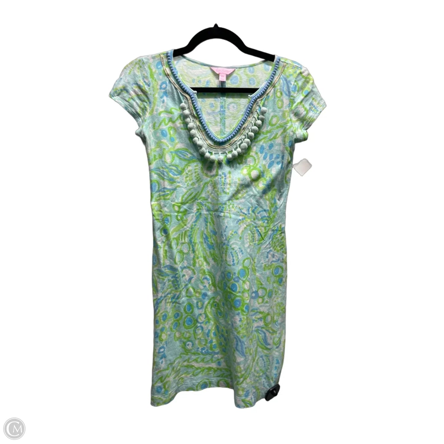 Dress Designer By Lilly Pulitzer In Blue & Green, Size: Xxs
