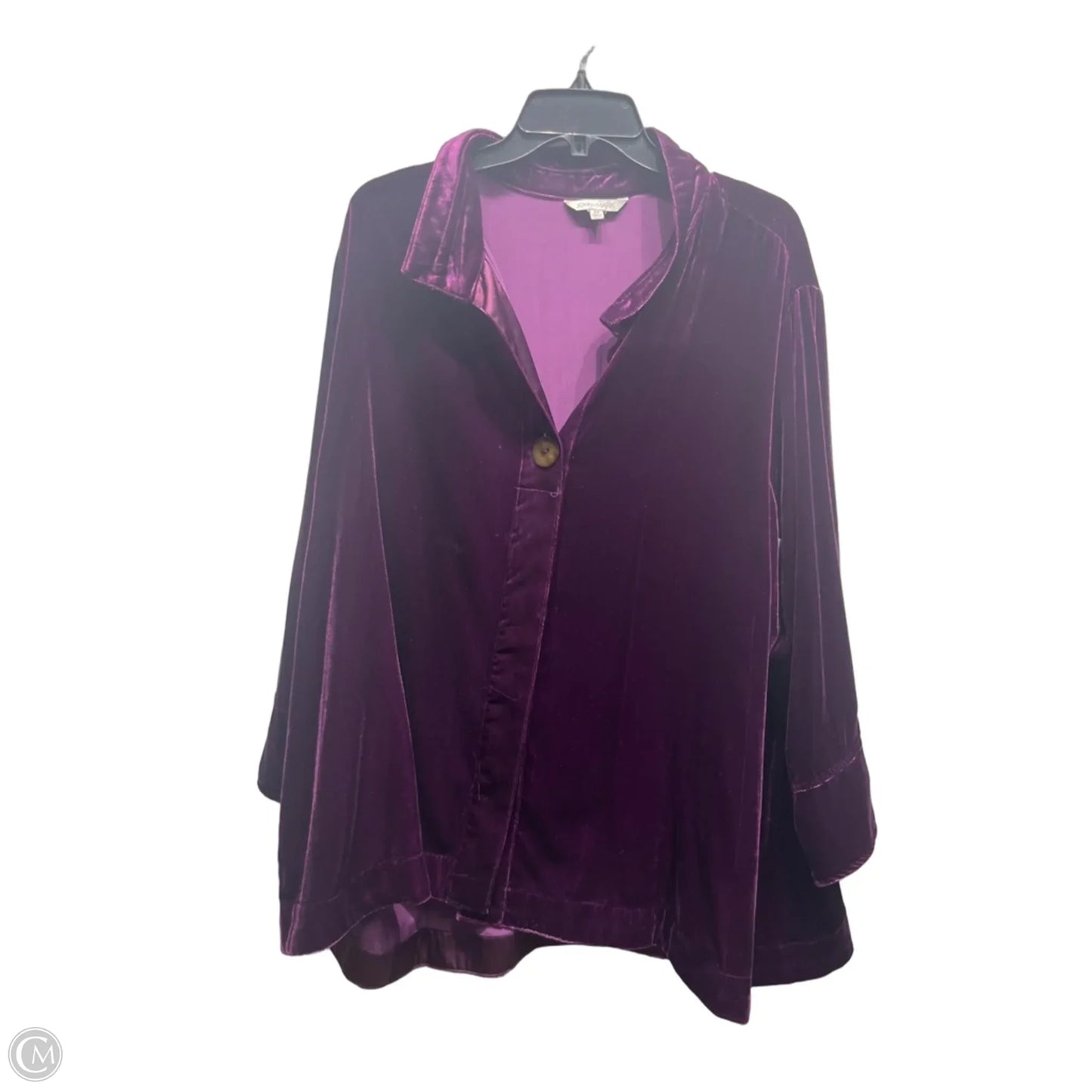 Top Long Sleeve By John Mark In Purple, Size: 2x