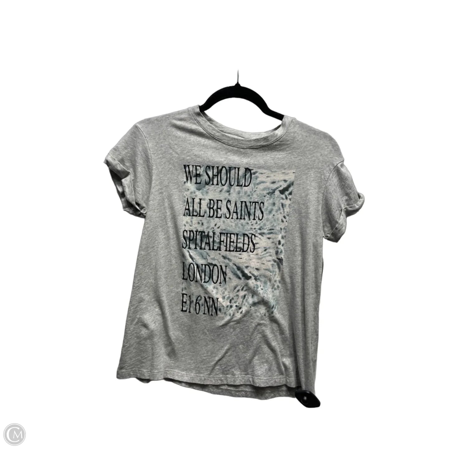 Top Short Sleeve Designer By All Saints In Grey, Size: Xs