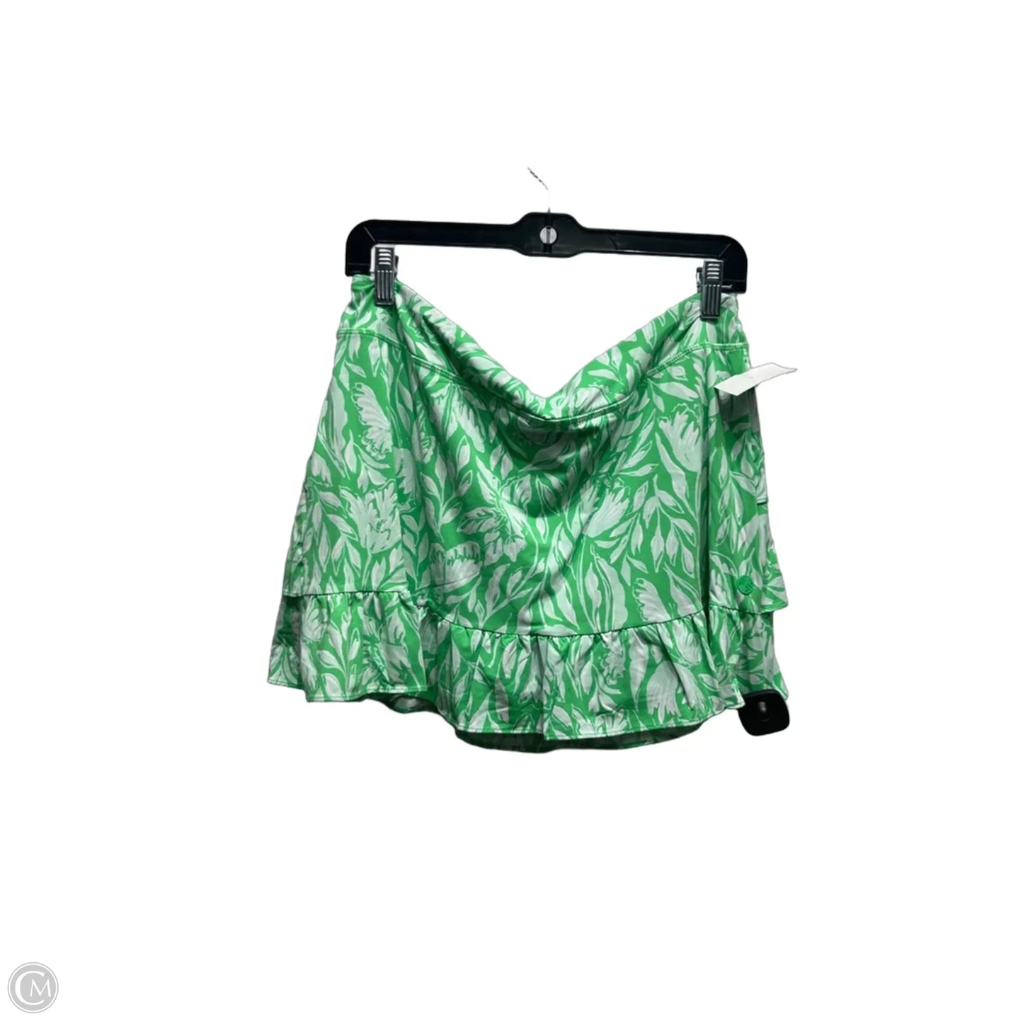 Skort Designer By Lilly Pulitzer In Green & White, Size: L