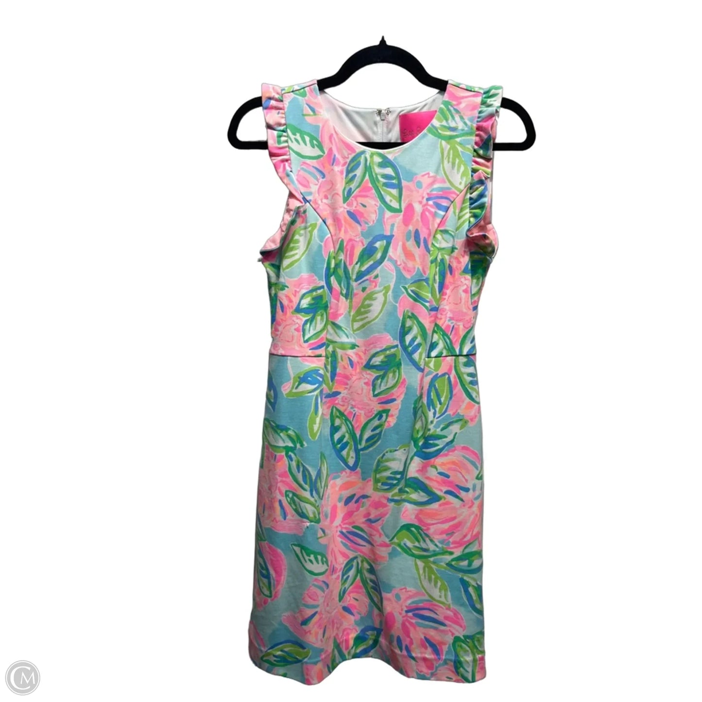 Dress Designer By Lilly Pulitzer In Green & Pink, Size: 0
