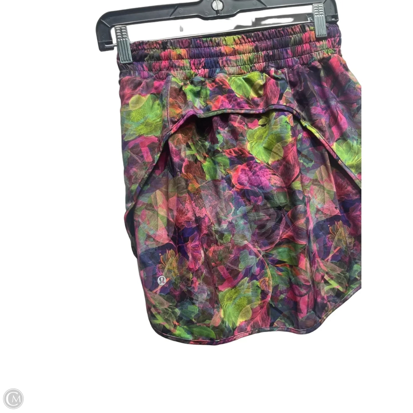 Athletic Skort By Lululemon In Green & Purple, Size: 4