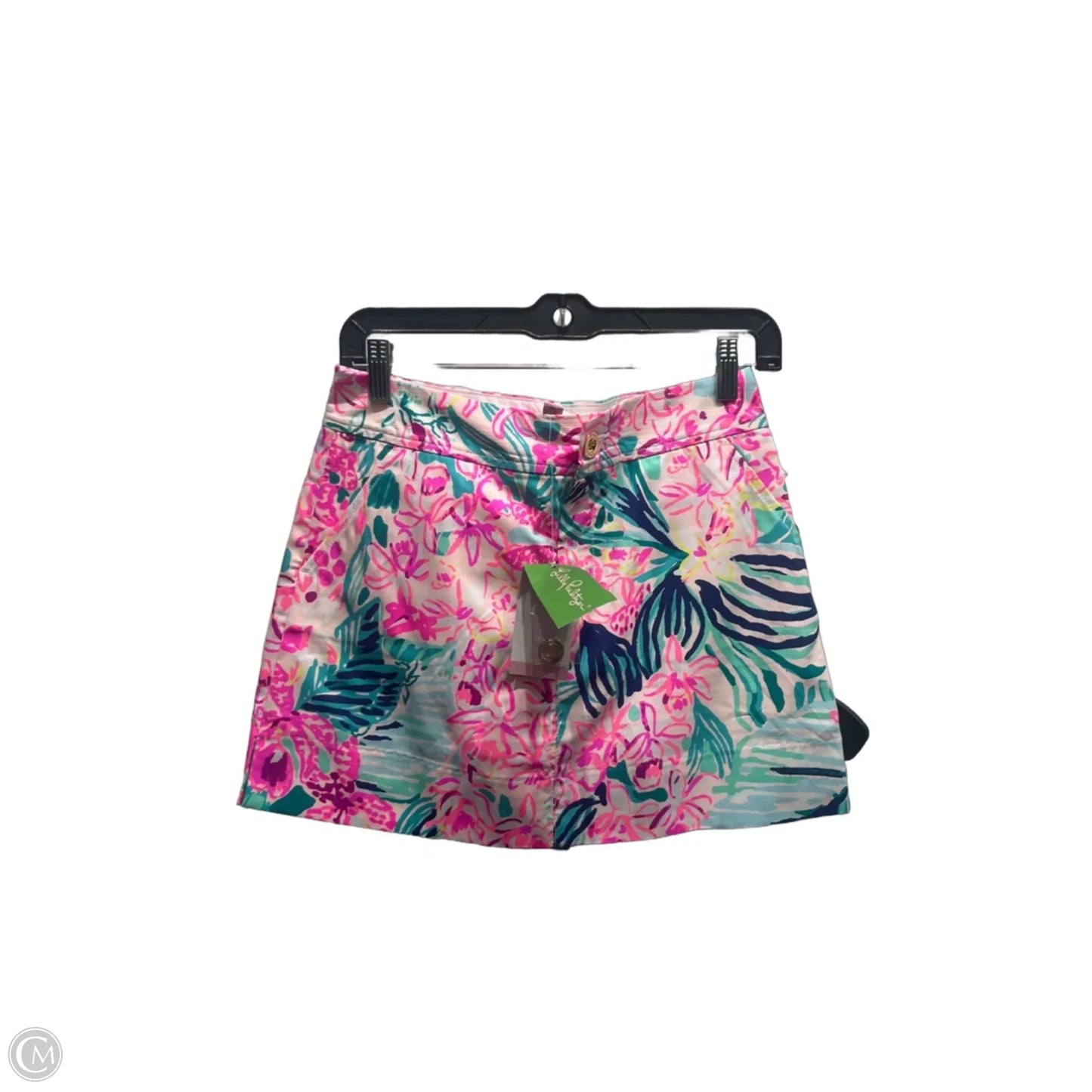 Skort Designer By Lilly Pulitzer In Green & Pink, Size: 0