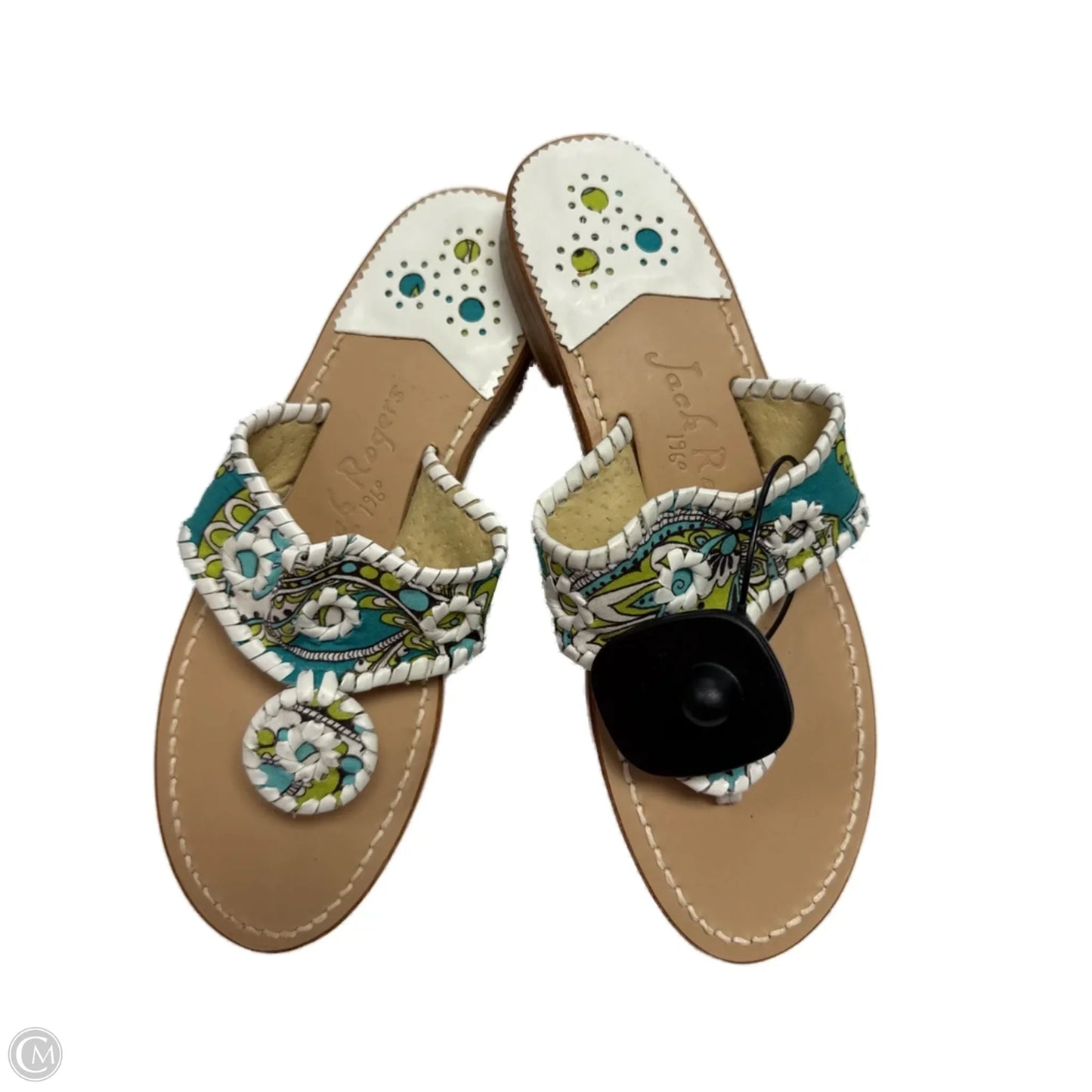 Sandals Flats By Jack Rogers In Blue & Green, Size: 8