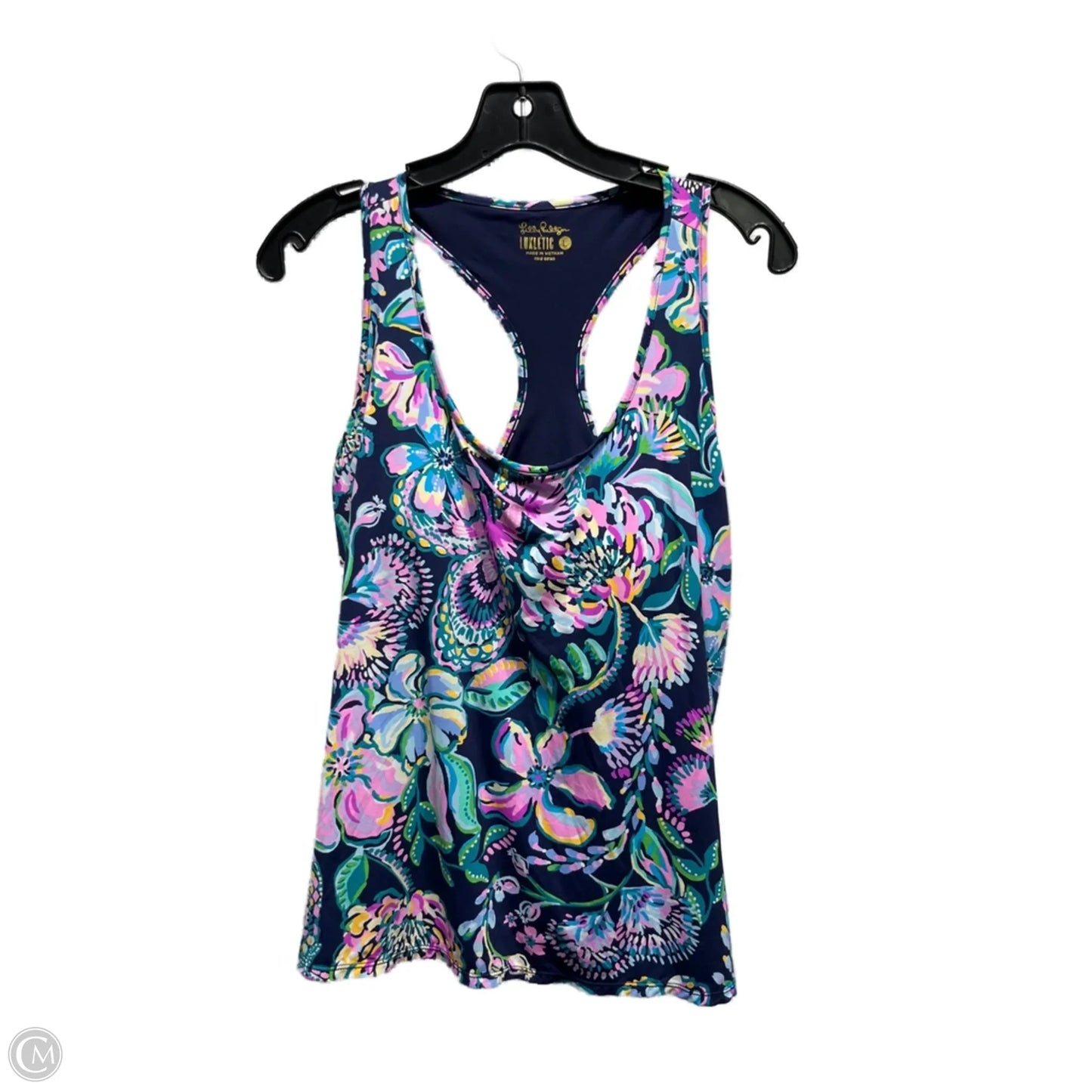 Top Sleeveless Designer By Lilly Pulitzer In Blue & Pink, Size: L